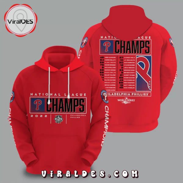 Philadelphia Phillies 2022 National League Champions Red Hoodie