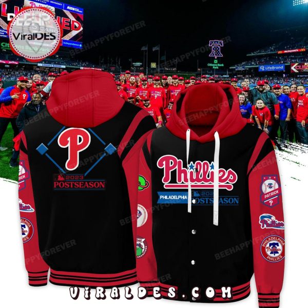 Philadelphia Phillies 2023 Postseason Black Baseball Jacket