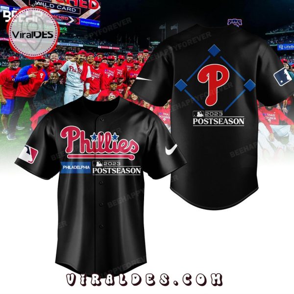 Philadelphia Phillies 2023 Take October Black Baseball Jersey