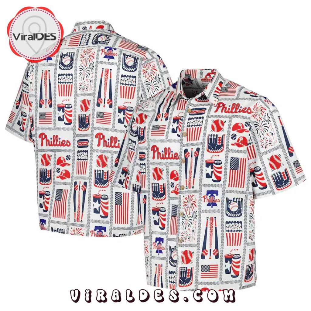 Mlb Team Patterns Philadelphia Phillies MLB Team Patterns Hawaiian Shirt - Viraldes Store