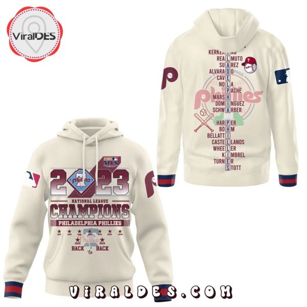 Philadelphia Phillies NL East Division 2023 Champions Cream Hoodie