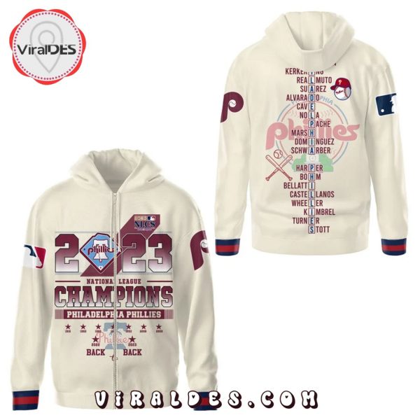 Philadelphia Phillies NL East Division 2023 Champions Cream Hoodie