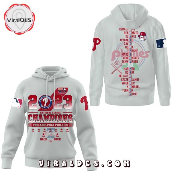 Philadelphia Phillies NL East Division 2023 Champions Grey Hoodie