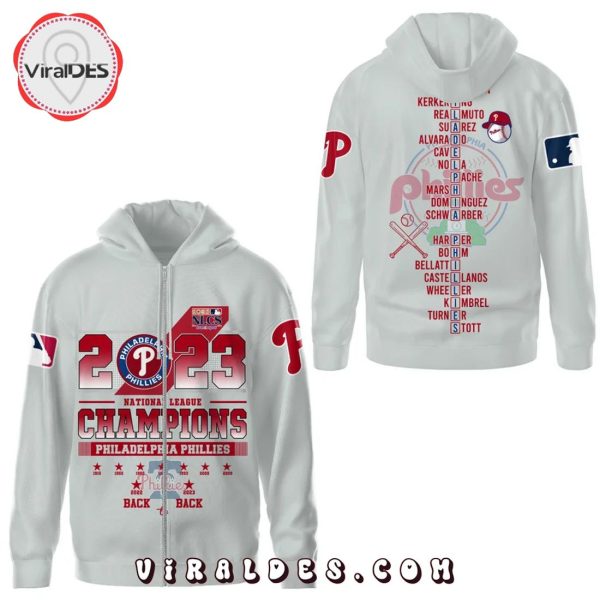 Philadelphia Phillies NL East Division 2023 Champions Grey Hoodie