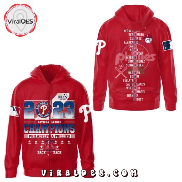 Philadelphia Phillies NL East Division 2023 Champions Red Hoodie