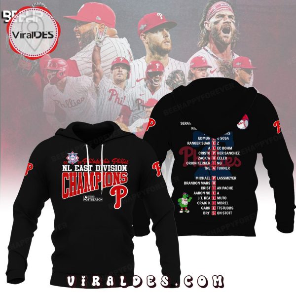 Philadelphia Phillies NL East Division Champions Postseason Black Hoodie