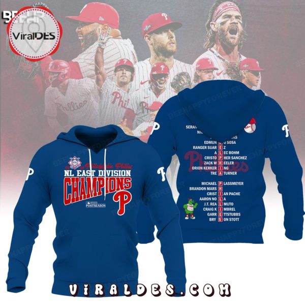 Philadelphia Phillies NL East Division Champions Postseason Blue Hoodie