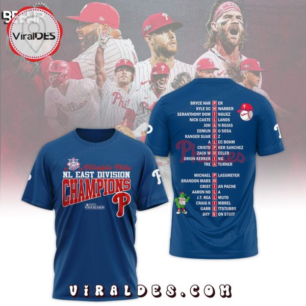 Philadelphia Phillies NL East Division Champions Postseason Blue Hoodie