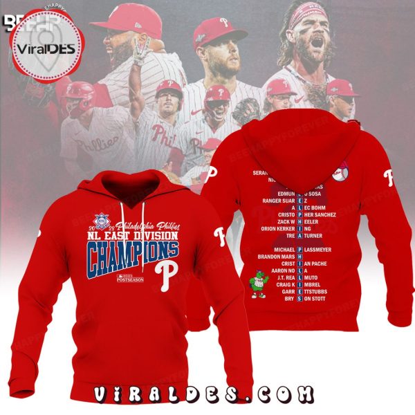 Philadelphia Phillies NL East Division Champions Postseason Red Hoodie