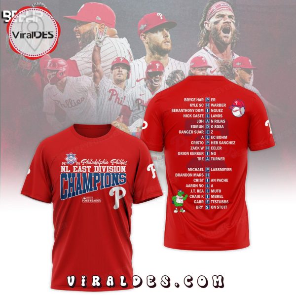 Philadelphia Phillies NL East Division Champions Postseason Red Hoodie