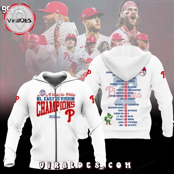 Philadelphia Phillies NL East Division Champions Postseason White Hoodie