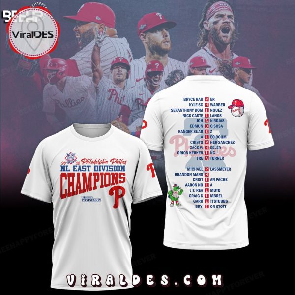 Philadelphia Phillies NL East Division Champions Postseason White Hoodie