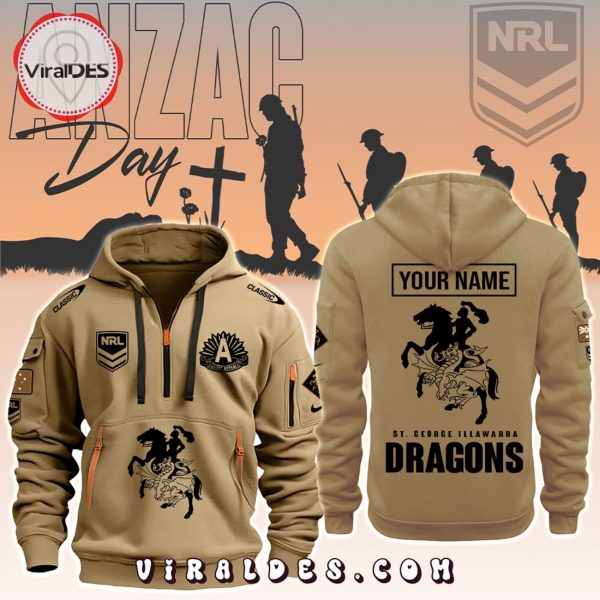 St. George Illawarra Dragons NRL ANZAC Day Fashions Hoodie