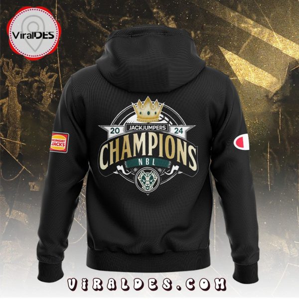 Tasmania JackJumpers Defend NBL Champions 2024 Black Hoodie, Jogger, Cap