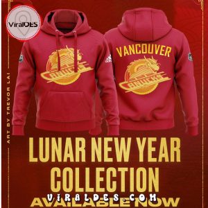 Vancouver Canucks Lunar New Year 2024 Red Hoodie, Jogger, Cap