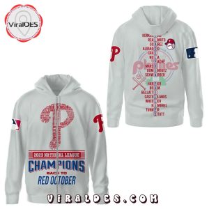 2023 Philadelphia Phillies Back To Red October Champions Grey Hoodie
