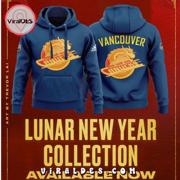 Vancouver Canucks Lunar New Year 2024 Blue Hoodie, Jogger, Cap