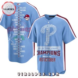 Philadelphia Phillies NL East Division 2023 Champions Blue Baseball Jersey