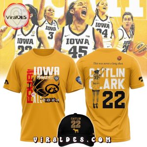 Iowa Hawkeyes Women’s Basketball Final Nike Yellow T-Shirt, Cap