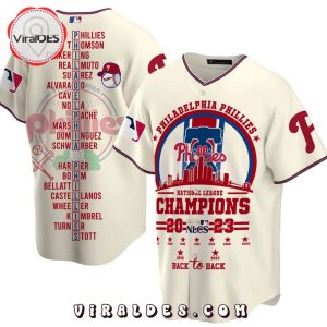 2023 Philadelphia Phillies NL East Division Champions Cream Baseball Jersey
