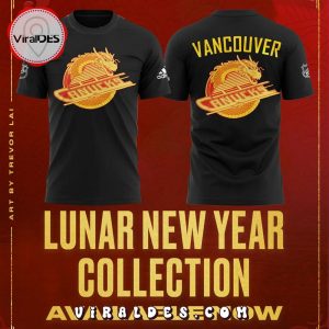 Vancouver Canucks Lunar New Year 2024 Black T-Shirt, Cap