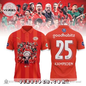 PSV KAMPIOEN 2024 Red Polo Shirt