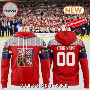 Personalized Czech Ice Hockey Association Red Hoodie, Jogger, Cap