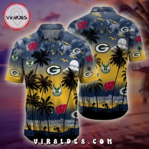 BEST Wisconsin Sports Palm Tree Hawaiian Shirt