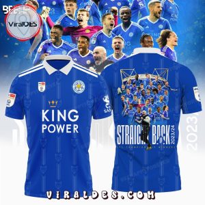 Leicester City EFL 2023 24 Champions Blue Polo