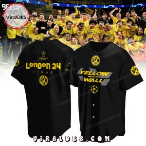 𝐘𝐄𝐋𝐋𝐎𝐖 𝐖𝐎𝐍𝐃𝐄𝐑𝐖𝐀𝐋𝐋 Borussia Dortmund Champions Black Jersey