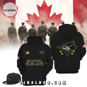 Toronto Blue Jays Black 2024 Armed Forces Day Hoodie, Cap