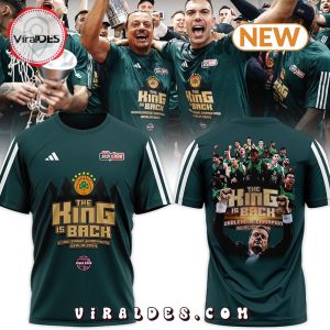 Panathinaikos BC The King Is Back Euroleague Champions T-Shirt, Cap