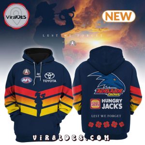 Adelaide Crows ANZAC 2024 Lest We Forget Hoodie