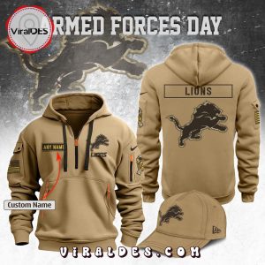 Custom Detroit Lions 2024 Armed Forces Day Hoodie, Jogger, Cap