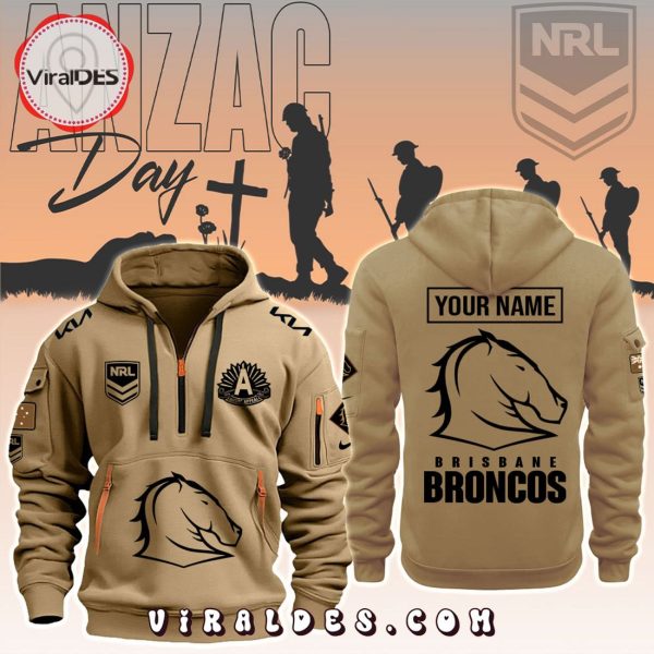 Brisbane Broncos NRL ANZAC Fashions Hoodie Limited Editions