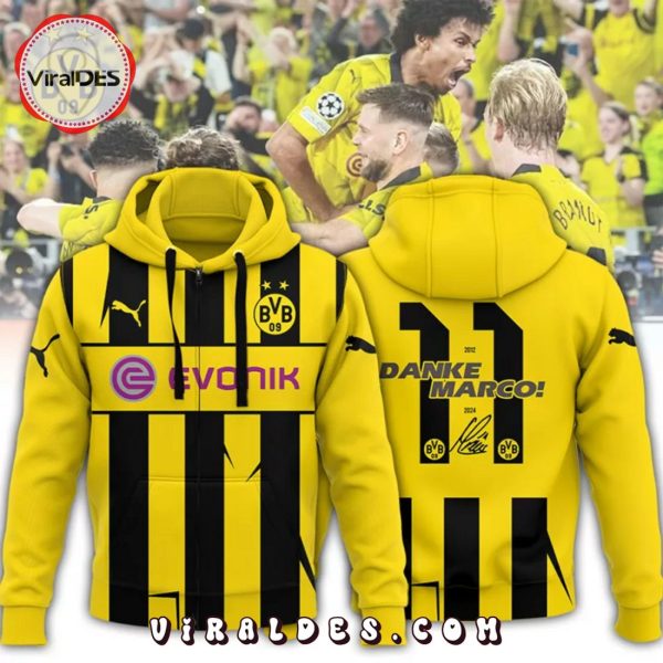 BVB Borussia Dortmund 2024 Marco Reus Signatures Hoodie