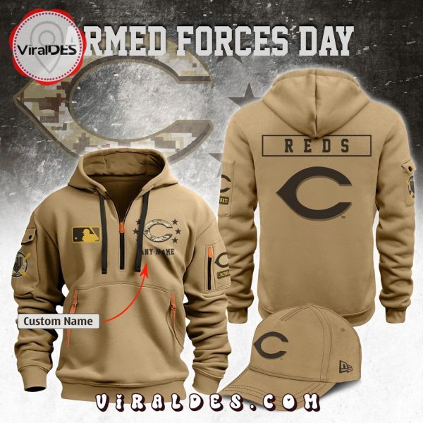 Custom Cincinnati Reds 2024 Armed Forces Day Hoodie, Jogger, Cap