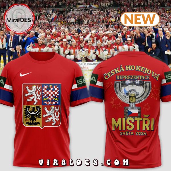 Czech Ice Hockey Association Champions Red T-Shirt, Cap
