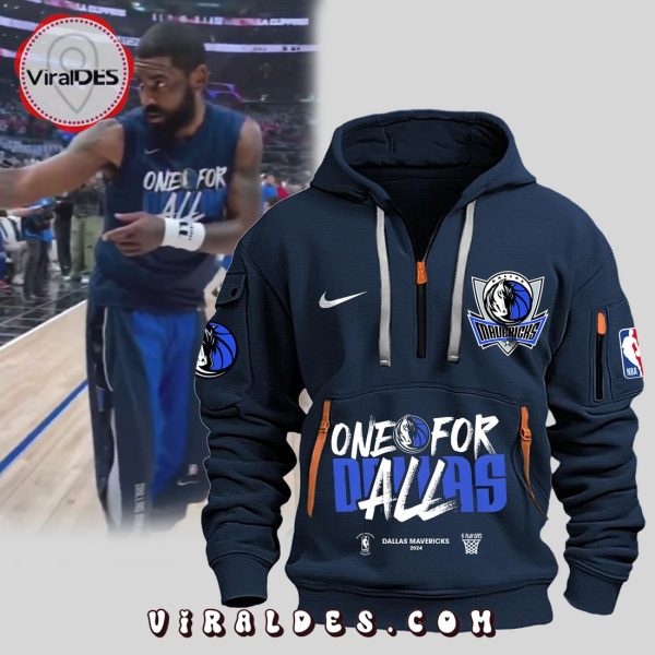 Dallas Mavericks One For All 2024 NBA Playoffs Navy Hoodie