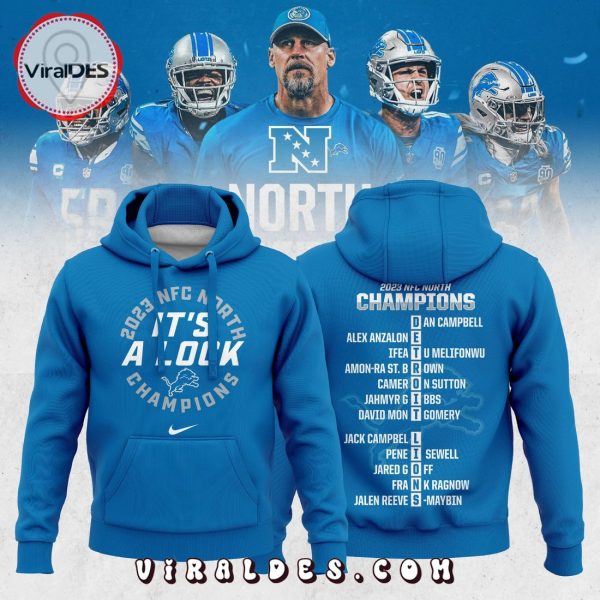 Detroit Lions 2023 It’s A Lock Champions Blue Hoodie