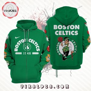 NBA Boston Celtics Collection Green Zip Hoodie, Jogger, Cap