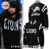 Eminem x Detroit Lions Blue 2024 NFL Playoff Baseball Jacket