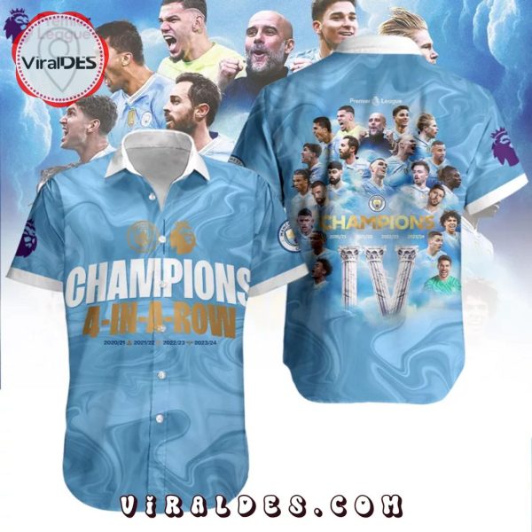 HOT Manchester City Premier League 2023 24 Champions Hawaiian Shirt
