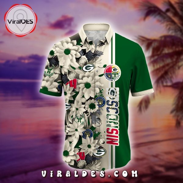 HOT Wisconsin Sports Palm Tree Hawaiian Shirt