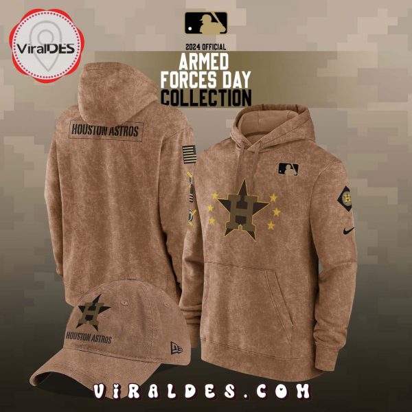 Houston Astros 2024 Armed Forces Day Combo Hoodie, Jogger, Cap