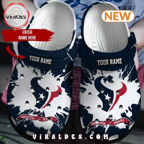 Houston Texans NFL Custom Name Crocs Clog Shoes