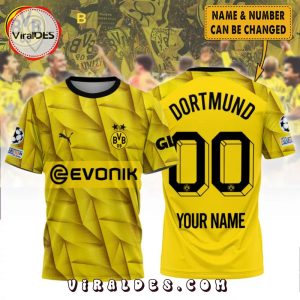 Personalized Borussia Dortmund Champions Yellow Hoodie