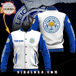 Leicester City Custom Football White Baseball Jacket