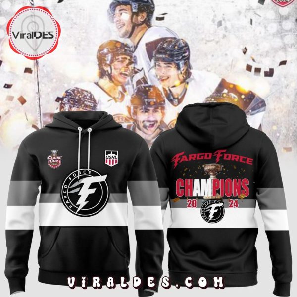 Limited Edition Fargo Force Champions 2024 Black Hoodie