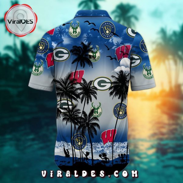 Luxury Wisconsin Sports Palm Tree Hawaiian Shirt